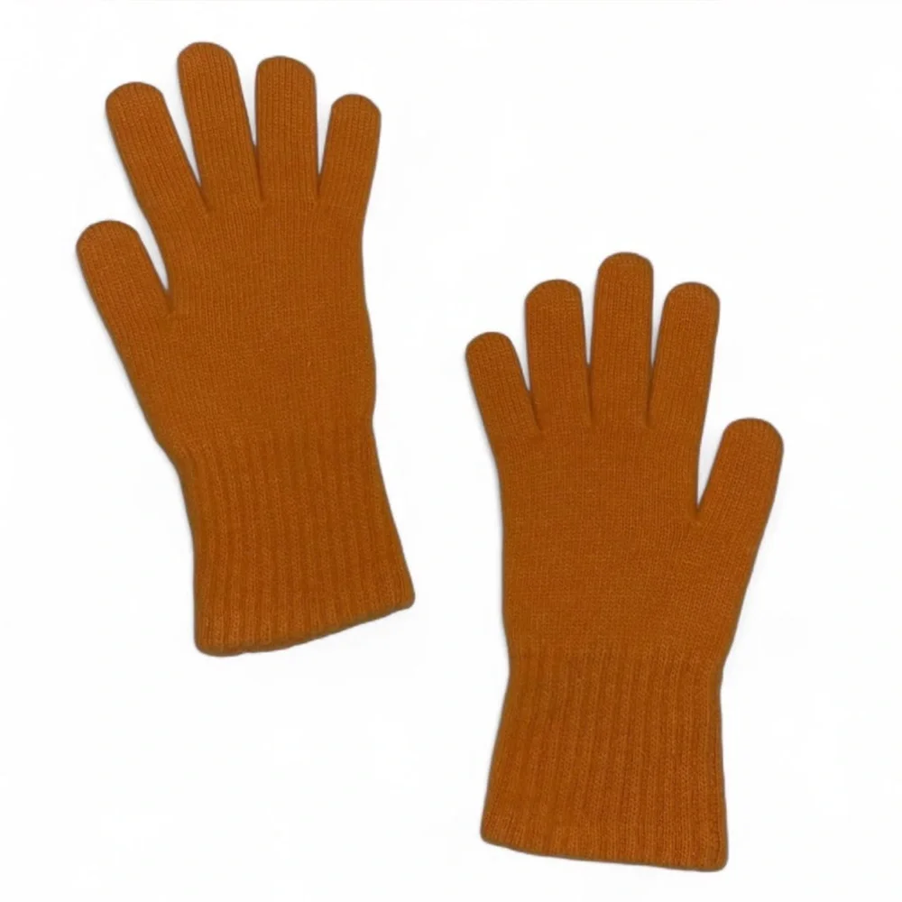 Parkhurst Vintage Lambs Wool Rabbit Hair Gloves Orange 7/8